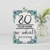 80 So was - Witziger 80. Geburtstag Dankeskarte (Stehend Vorderseite)