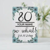 80 So was - Witziger 80. Geburtstag Dankeskarte (Stehend Vorderseite)