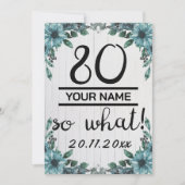 80 So was - Witziger 80. Geburtstag Einladung (Vorderseite)