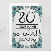 80 So was - Witziger 80. Geburtstag Einladung (Vorne/Hinten)