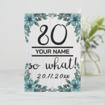 80 So was - Witziger 80. Geburtstag