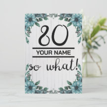 80 So was - Witziger 80. Geburtstag