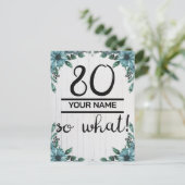80 So was - Witziger 80. Geburtstag Postkarte (Stehend Vorderseite)