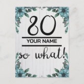 80 So was - Witziger 80. Geburtstag Postkarte (Vorderseite)