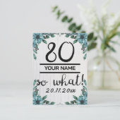 80 So was - Witziger 80. Geburtstag Postkarte (Stehend Vorderseite)