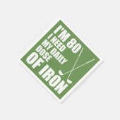 80 tägliche Dosis Eisen Golfer Party Napkins Serviette (Ecke)