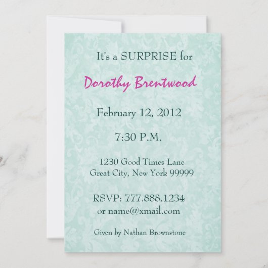 80. ÜBERRASCHUNG EINLADUNG (Rückseite)