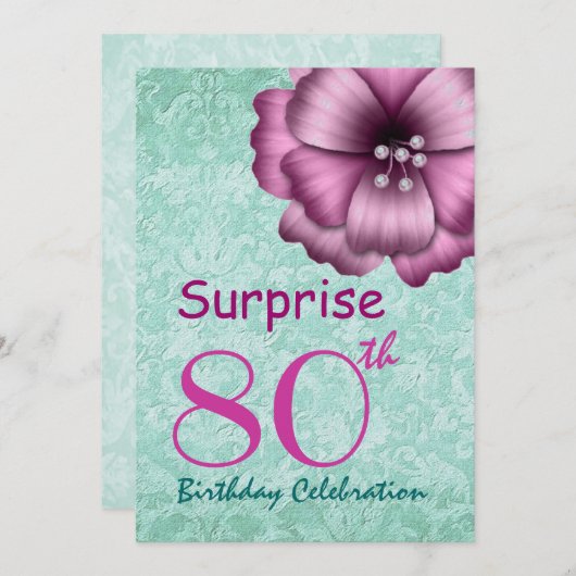 80. ÜBERRASCHUNG EINLADUNG (Vorne/Hinten)