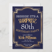 80. Überraschungs-Party Einladung (Vorderseite)