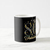 80 und fabelhafte 80 Jahre alte Geschenke 80. Gebu Kaffeetasse (VorderseiteRechts)