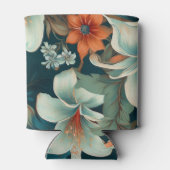 80 und fabelhafte Blume Muster Geburtstag Foto Dosenkühler (Rückseite)