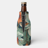 80 und fabelhafte Blume Muster Geburtstag Foto Flaschenkühler (Flasche Rückseite)