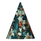 80 und fabelhafte Blume Muster Geburtstag Foto Partyhütchen (Rückseite)