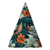 80 und fabelhafte Blume Muster Geburtstag Foto Partyhütchen (Links)