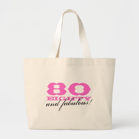 80 und fabelhafte Tote-Tasche für 80. Geburtstag Jumbo Stoffbeutel (Vorne)