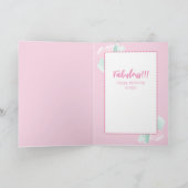 80 und fabelhafter süßer ethnischer Cartoon Geburt Karte (Innenseite)