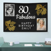 80 und fabelhaftes Gold Foliage 2 Foto 80. Geburts Banner (Messe)