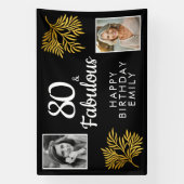 80 und fabelhaftes Gold Foliage 2 Foto 80. Geburts Banner (Vertikal)