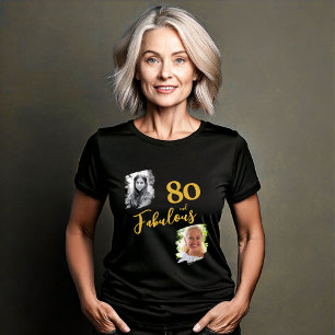 80 und Fabulous 2 Foto 80. Geburtstag Tri-Blend Shirt
