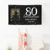 80 und Fabulous Birthday Confetti Foto Banner (Insitu)