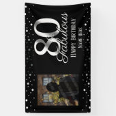 80 und Fabulous Birthday Confetti Foto Banner (Vertikal)