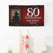 80 und Fabulous Birthday Confetti Foto Banner (Insitu)