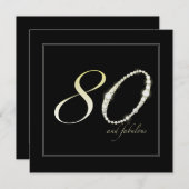 80 und Fabulous Einladung (Vorne/Hinten)