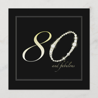 80 und Fabulous Einladung