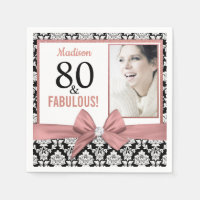 80 und Fabulous Rose Goldbug Damast 80. Geburtstag