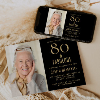80 und Fantastisch | Einladung zur 80. Geburtstags