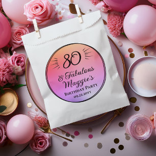 80 und fantastische 80. Geburtstagsfeier  Geschenktütchen