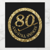 80 und immer noch schwingen' weinetikett (Einzelnes Label)