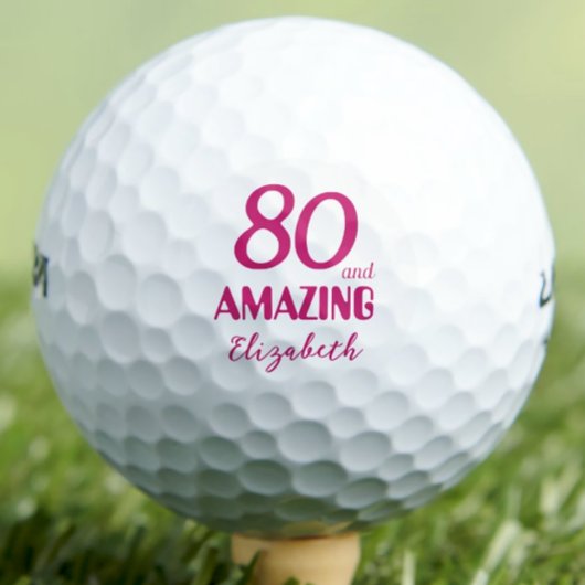 80 und Phantastische Mama Geschenk - Rosa 80. Gebu Golfball