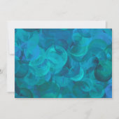 80 und Phantastisches Abstrakt Ocean Blue Foto Geb Einladung (Rückseite)