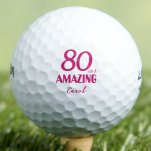 80 und Phantastisches Nachbargeschenk - Rosa 80. G Golfball