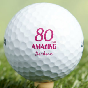 80 und unglaubliches Oma-Geschenk – Pinker 80. Geb Golfball