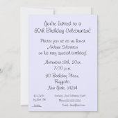 80 unvergessliche Jahre/Geburtstagsfeier-Natur Einladung (Rückseite)