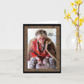 80 was zum Geburtstag lustig Karte (Gelbe Blume)