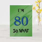 80 Welches 80. Geburtstags-Zitat Karte (Gelbe Blume)