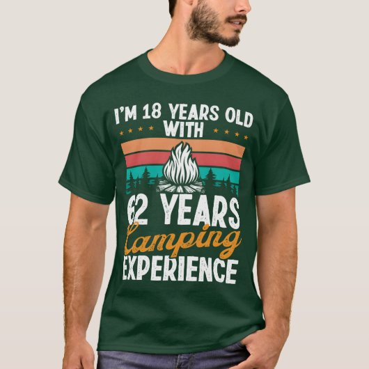 80 Year Old Camper Mountains Camping 80 Birthday f T-Shirt (Vorderseite)