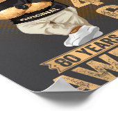 80 Year Old January 1946 Teddy Bear 80th Birthday  Poster (Ecke)