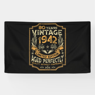 80 Year Old Vintage 1942 80th Birthday Banner