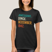 80 Years Old 80th Bday Men Awesome Since December T-Shirt (Vorderseite)
