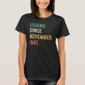 80 Years Old 80th Bday Men Legend Since November T-Shirt (Vorderseite)