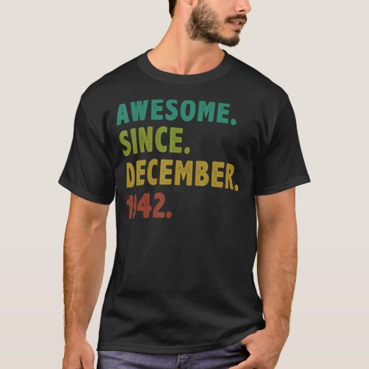 80 Years Old Awesome Since December 1942 80th Birt T-Shirt (Vorderseite)