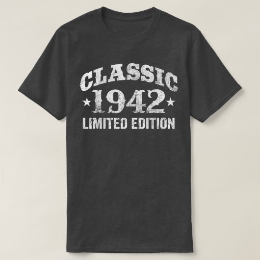 80 Years Old Classic Car 1942 Limited Edition 80th T-Shirt (Design vorne)
