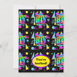 80er 1980er Retro Fashion Style Geburtstagsfeier Einladung