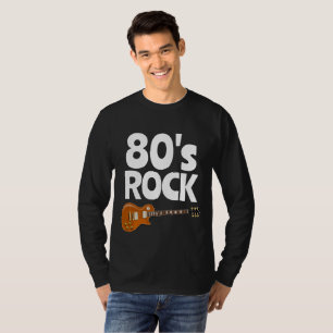 80er 1980er ROCK BLACK T - SHIRT T-SHIRTS