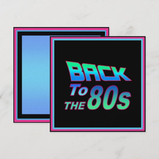 80er 1 Einladung (Vorne/Hinten)