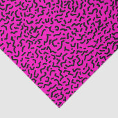 80er/90er Hot Pink Wiggly Retro Seidenpapier (Ausschnitt)